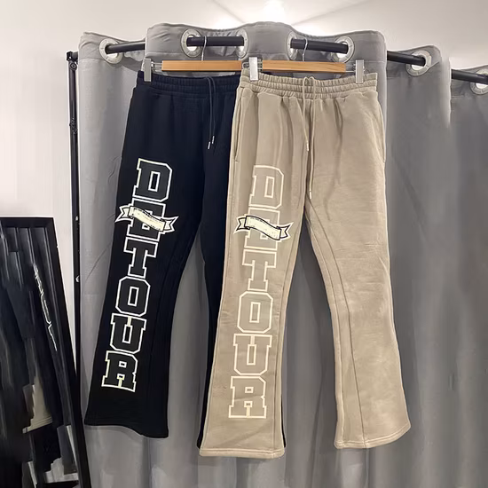 Drawstring Fleece Cotton Men Pants Multi Pocket Jogging Straight Leg Wholesale Sweatpants