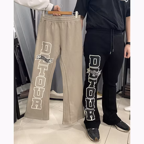 Drawstring Fleece Cotton Men Pants Multi Pocket Jogging Straight Leg Wholesale Sweatpants